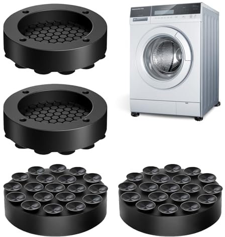 Schwingungsdämpfer Waschmaschine,4 Stück Waschmaschinen Unterlage,Antivibrationsmatte Waschmaschinen,Universal Anti Vibrationsdämpfer Gummi Waschmaschinen Dämpfer Antirutschmatte Füße