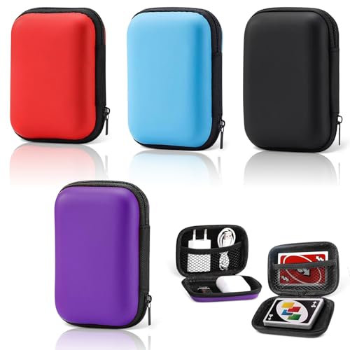ZTBFHLZQ 4 Stück Spielkarten Box, Spielkarten Etui, Aufbewahrungsbox Kartenspiel Box, Spielkarten Etui, Kartenbox Spielkarten, Kartenbox, Zur Aufbewahrung Von Karten, Kopfhörern Und Datenkabeln