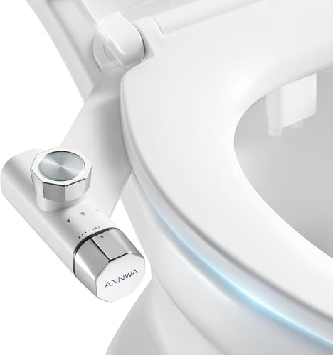 Pulverizador Bidet para WC No Eléctrico con Doble Boquilla Retráctil y Autolimpiante, Bidet Portátil de Agua Fría con Control de Presión, Limpieza Frontal y Trasera (TT17NA)