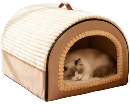 Cama Cueva para Gatitos,Extraíble - Tienda para Gatos Lavable,para Cachorros Y Animales Pequeños En El Hogar, La Sala De Estar, El Dormitorio, Área De Juego Y Apartamento