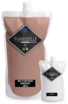 Peinture Résine Rose En Voiture Simone - Résine Epoxy Bi-Composants - Effet Mat - Peinture Mur, Plafond, Boiserie, Carrelage & Métal - Lessivable - COV A+ - Fabriquée En France - 750 ml - BARBOUILLE
