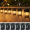 nipify Solar Fence Lights Outdoor Garden, 6 Packs LED Retro Solar Wall Lights Outdoor Waterproof, Auto On/Off Fence Lights Solar Powered for Patio Decking Gate Yard Stair Decoration(Warm White)
