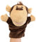 PLAYZOCO Handpuppe, Affe, Handpuppe, Fingerpuppe, Tierpuppe, pädagogisches Spielzeug, Plüsch-Baumwolle und PP, Größe 25 cm, Affen-Design