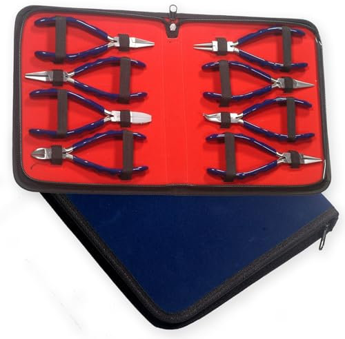 Professional Jewellery Pliers Set Jewellery Making Tools kit Nylon Jaw Pliers Half Round Chain Nose Bent Nose Flat Nose Round Nose Pliers Gift Ideas Hobby & Creative Art Tools Set PTL ®