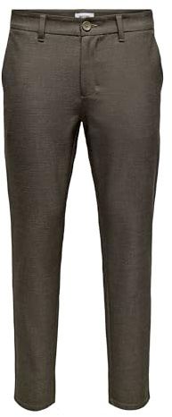 ONLY & SONS Onsbrad Life Slim Check 0184 Pantalon Noos pour Homme, en Teck, 32W / 32L