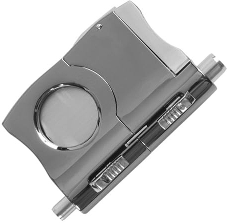 Cigartrimmer Combo - V-typ cigarrskärare, Cigarrhållare | Perfekt kombination justerbar dubbel, bärbar giljotinburköppnare för cigarrskärare för silver cigarrhållare, ta presenter