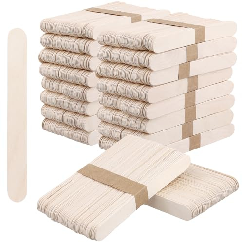 JAPCHET 1 000 st 15 cm Lolly-pinnar i trä, 150 x 17 mm jumbo klubbpinne, hantverkspinnar för hantverk, konst