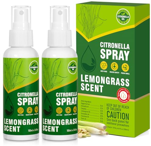 SCENTORINI Spray Ambiente alla Citronella 100ml x2, Profumo Naturale Rinfrescante per Casa, Tessuti e Spazi Esterni
