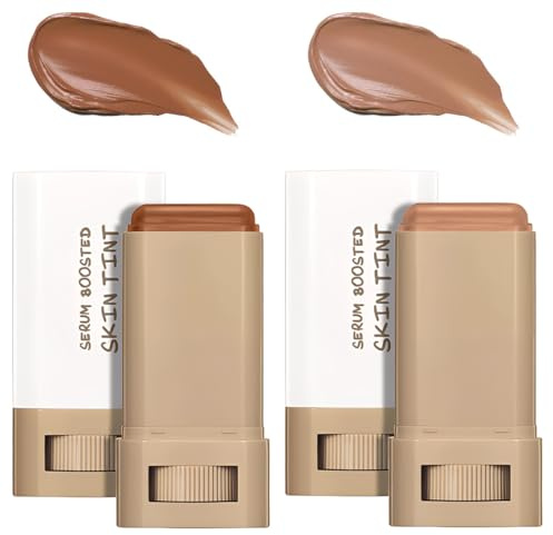 EIHI 2 Pièce Bâton de Fond de Teint Haute Couvrance - Stick Fond de Teint essence - Stick Correcteur Longue Tenue & Contour Visage-Camouflage Parfait des Imperfections