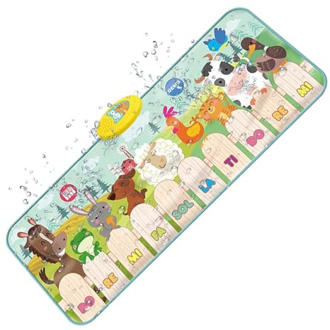 lyanny Alfombra De Piano para Bebés - Juguete Educativo con Sonidos De 9 Animales,Alfombra Musical,Gimnasio Guardería Juego Sensorial Aprendizaje Desarrollo Hogar Niños Mayores De