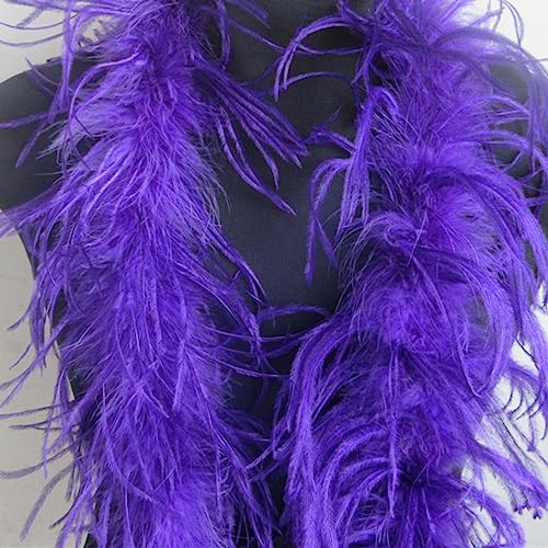 Fjäderfrans, Svansfjäderband, fjäderfransar, 2,19 yards fluffiga kjol Kostymer/trim for fest/kostym hantverksfjäder bröllopsdekorationer(Purple)