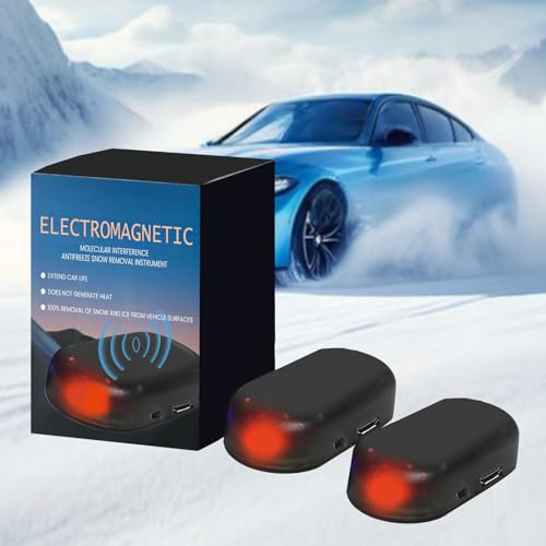 LXYUNKJ Electromagnetic Snow Melter Car Interference Antifreeze Device, Universal Solar Car Windshield De-Icer Wave Car Snow Removal, Reusable Defroster Anti-Frost Tool for All Vehicle Safety (2Pack)