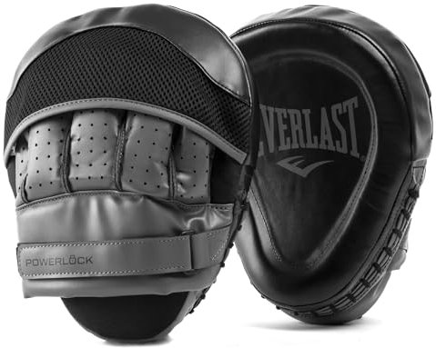 Everlast Unisex Erwachsene Boxpratzen Powerlock Focus Mitts Protection Gear Mitts, Schwarz, Einheitsgröße