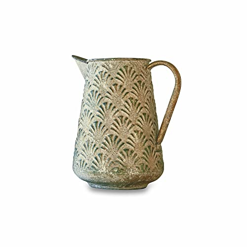 Loberon Deko-Kanne Iskele, authentischer Vintage-Stil, perfekt für getrocknete Blumen, mit Antik-Finish, Dekoration, Wohn-Accessoire, Eisen, grau