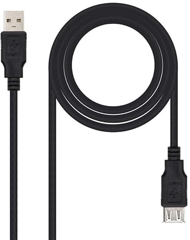 Levitantes Câble d'extension USB 2.0 3 mètres type A mâle et A femelle noir compatible avec les jeux de console, les appareils photo, les imprimantes, etc