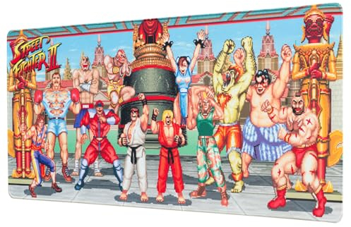 Alfombrilla ratón XXL Street Fighter - Alfombrilla Escritorio (Mouse Pad XXL: Protector Escritorio) | Accesorios Gaming - Tapete Escritorio : Alfombra Escritorio Impermeable y Antideslizante