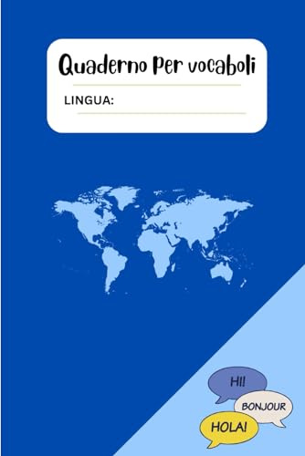 Quaderno a due colonne da compilare per vocaboli