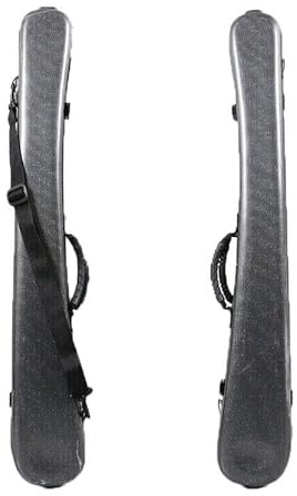 YoungMonic Lot de 2 étuis pour archet de contrebasse en fibre de carbone Noir