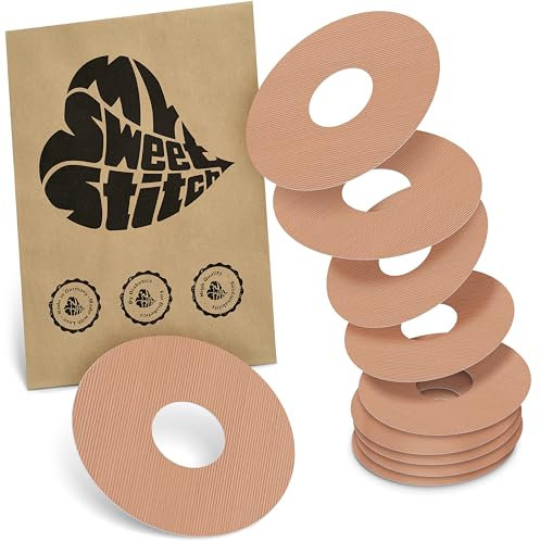 MySweetStitch - 10 x KatheterPatch, parche de catéter con fuerte adherencia, para set de infusión de bombas de insulina (MiniMed, T:slim, Medtronic Guardian), Beige