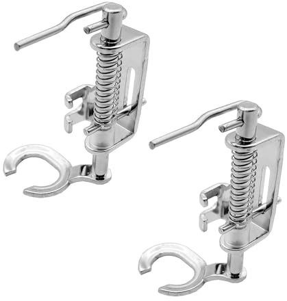2Pcs Free Motion Sewing Machine Presser Foot, Large Metal Darning Sewing Free Motion Feet Open Toe Quilting Foot Fits All Low Shank Machines for Singer Brother Babylock Euro-Pro Janome Kenmore