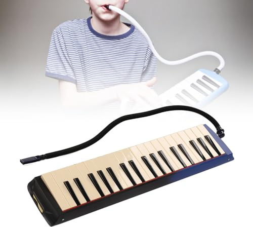 37 Key Melodica Professional Performance Instrument med 2st Rör och 2 Munstycken, för klassrums- och Liveframträdanden, ABS-material