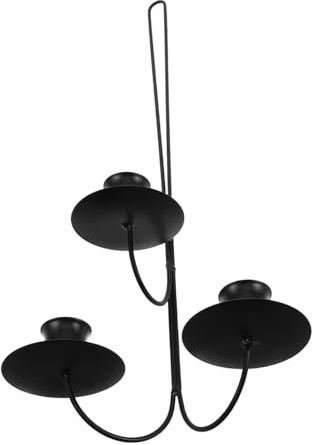 TOPPERFUN Candelabro de Pared Metálico Vintage Dorado Soporte Mural para Velas con Cabezas Decoración Colgante para Salón Boda y Fiesta Navideña Estilo Rústico