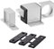sourcing map Door Bolt Latch, Aluminum Alloy Security Automatic Window Gate Spring Bounce Lock (Silver Tone)