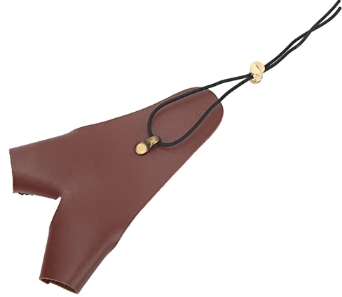 Vbestlife Paramani per Tiro con L'Arco, Guanto per Paramani da Tiro Regolabile in Pelle PU per Tiro con L' Tradizionale All'aperto(Marrone)