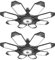 DEEIRAO LED Garage Ceiling Light, 260W 26000LM 6500K Deformable with 8+1 Adjustable Panels Commercia Bay Lamp for E26/E27 Screw Socket,Basement,Barn,Workshop,Attic (2 Packs)