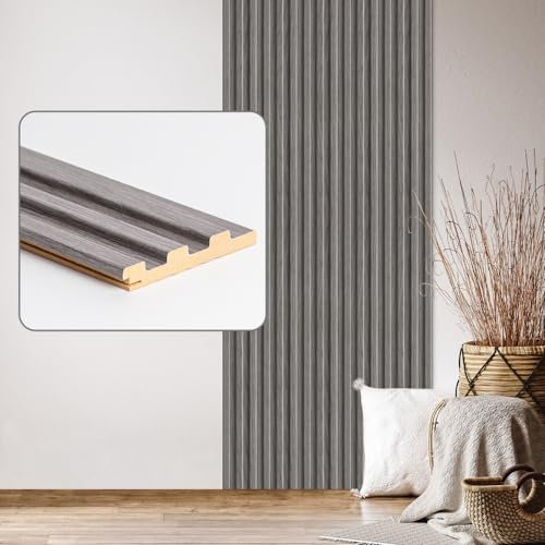 Wandpaneele & Deckenpaneele Desiwa 9er-Set in Eiche Grau 10,7x262 cm Holzoptik Holz MDF Holzpaneele