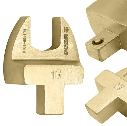 WEDO Open End Insert Interchangeable Torque Wrench Head,36mm,Non-Sparking Open-Ended Crowfoot Wrench,Metric,Aluminum Bronze,Fit For Square Drive Mouth 14x18mm,Corrosion-Resistance,BAM & FM Certificate