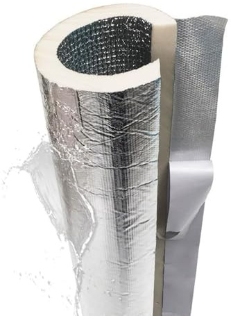 Isolation Tuyaux Mousse, Isolant Tuyau Chauffage, Manchon de Protection Auto-Adhésive pour Tube Climatisation & Radiateur, Antigel, Thermique, Ø 43mm x T 15mm(34mm ID x 15mm T)