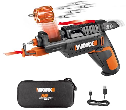 WORX Cordless Screwdriver, 4V 6-Bit Set with Screw Holder, WX255L.5