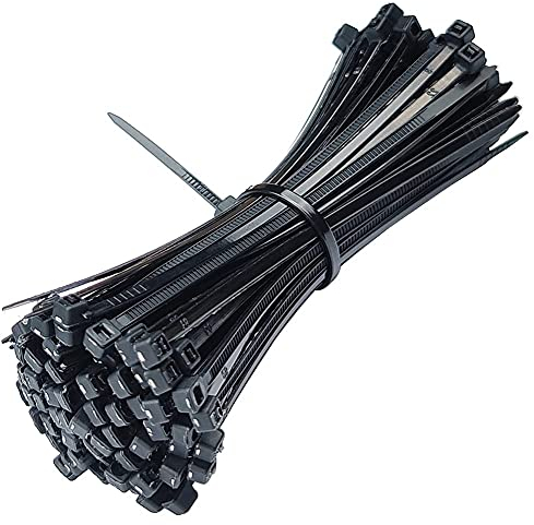 Oksdown Collier de Serrage en Nylon 100 mm × 2,5 mm Attache Câble Plastique Rilsan Serre Câbles Petit Format, Noir, Lot de 100 Pièces