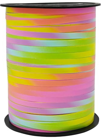 Ruban Bolduc Multicolores(457m x 5mm),Macaron Arc - en - ciel Ruban pour Artisanat et Emballage Cadeau