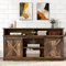sogesfurniture Sideboard, Küchenschrank, TV-Schrank, Beistellschrank Aufbewahrungsschrank mit Schiebetür, für Küche, Wohnzimmer, Arbeitszimmer, Industriestil, 148 * 40 * 78cm