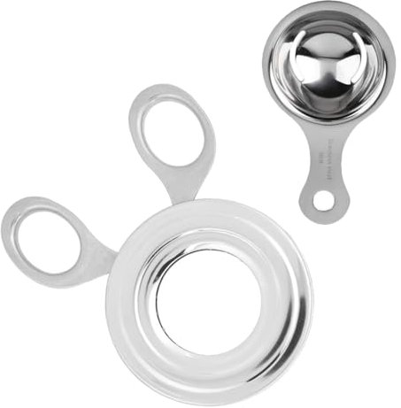 VPOUERY Ouvre-œuf en Acier Inoxydable, Ouvre-œuf à la Coque Décapant Ciseaux à Oeufs Décapant la Coquille, Viene fornito con un separatore di tuorli d'uovo