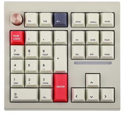 MechLands CIDOO V33 Pavé numérique sans fil en aluminium, pavé numérique VIA Gasket Clavier avec navigation, touches fléchées, bouton rotatif, BT5.0/2.4GHz/USB-C Connections filaires pour Windows/Mac