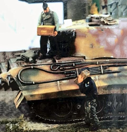 XYMCX 1/35 WWII German Tank Soldier Resin Soldier Model Kit Unbemaltes und unmontiertes Resin Modell (2 Männer, kein Panzer) // G1x6S14