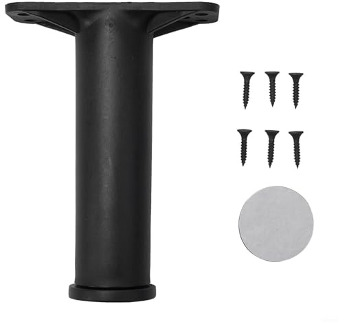 Shophubio Soporte telescópico ajustable para elevar muebles | Fijador de soporte de viga de cama de acero resistente | Nivelador de piso reforzado para marco de cama y estabilidad de muebles (15-25 cm