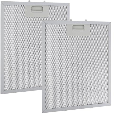 2 Piezas Filtro Extractor de Cocina, filtro separador de aceite y gas, Filtro de Malla de Aluminio, universal para campanas extractoras, 320 x 260mm