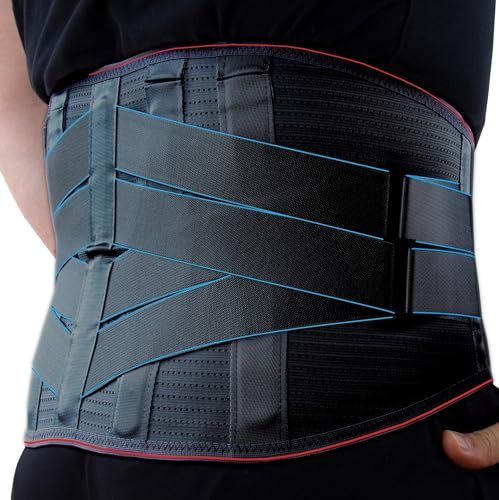 VITALWORXX Rückenbandage, professionelle Hilfe bei Rückenschmerzen, Rückengurt mit Stützstreben zur Vermeidung/Linderung von Schmerzen, Ischias