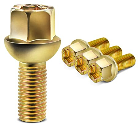 Frankberg 4 pernos de rueda compatibles con 80 A2 Arosa Cordoba Ibiza Inca Toledo Caddy Corrado Golf J-e-t-a Lupo P-a-s-a-t Polo 1973-2005