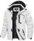 TACVASEN Skijacke Herren Wasserdichte Winddichte Winterjacke Warme Fleece-futter Outdoorjacke mit Kapuze, Weiß, XXL