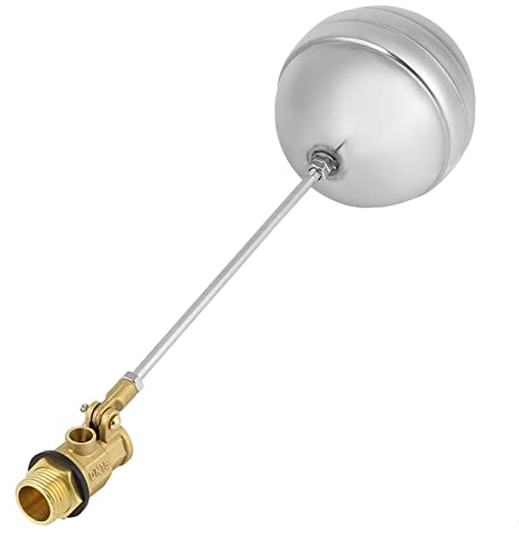 Schwimmerkugelventil, Schwimmerventil, Messing, Edelstahl, Schwimmerkugel, Tank, Pool, Flüssigkeitsstand, Wasserstandssensor, G1/2, Schwimmende Kugel, Durchmesser 98 Mm, für Teich DN15