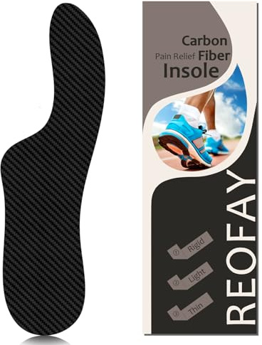 REOFAY Morton's Extension Orthotic, plantilla de fibra de carbono, 1 pieza, placa de inserción rígida para zapatos de recuperación para hombres y mujeres, dedo del pie de Morton, dedo del pie de