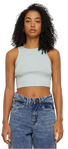 Urban Classics Damen Top Ladies Organic Cropped Rib Top, Bauchfreies Frauen Top aus Bio-Baumwolle, erhältlich in vielen Farbvarianten, Größen XS-5XL