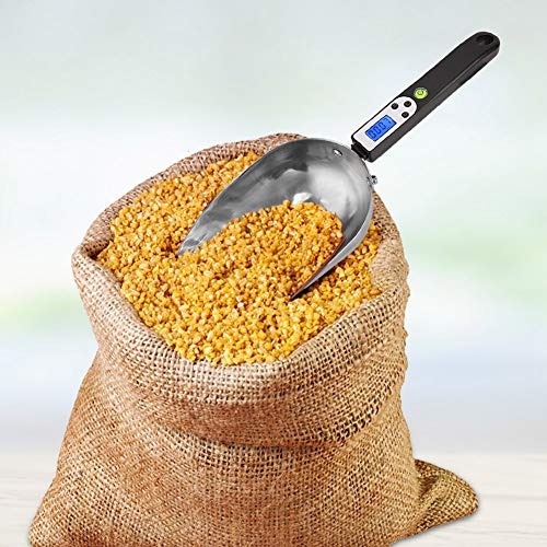 Gavigain Cucchiaio Dosatore Elettronico, Bilancia Digitale per Alimenti, Bilancia per Alimenti, Accessorio da Cucina, con Display LCD, Pala per Mangime, Strumento per L'alimentazione del Pollame