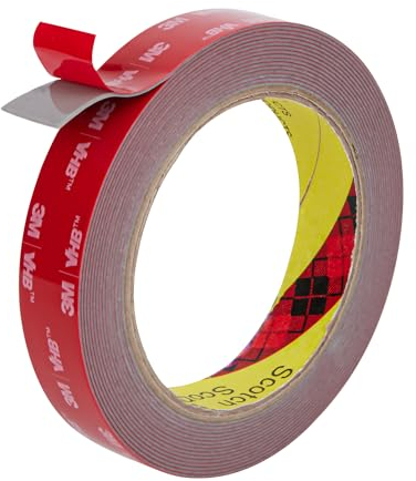 FIXCHORD 3M VHB Double Sided Tape Heavy Duty, Double Sided Mounting Tape, Waterproof Strong Mounting Adhesive Tape for LED Strip Light, Car, Home&Office Decor, Grey (15.4FT×0.78IN)