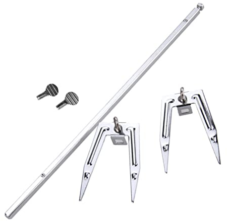 Fourchettes à Viande En Acier Inoxydable RôTissoire Friteuse à Air Tige de Gril Poulet RôTi Poisson Fourchette à DéCouper 34cm